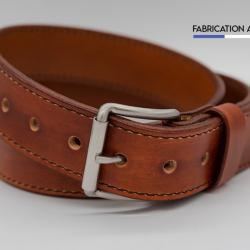 PNC FRANCE - Ceinture Robuste Doublée Sur Mesure Marron Marbré