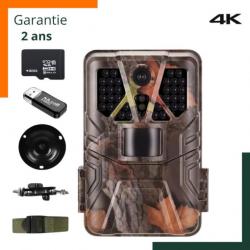 Caméra de Chasse 4K UHD 36MP  - 44 LED 940nm - Angle 120° - Carte 32go - Garantie 2 ans