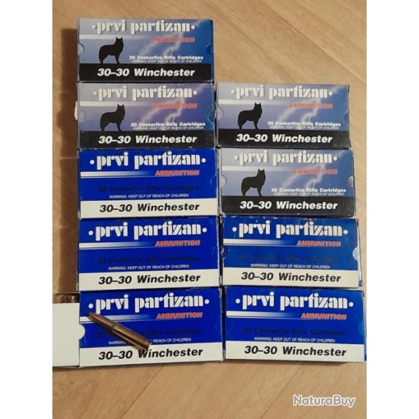 Munitions calibre 30-30 winchester marque PPU