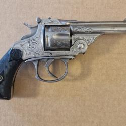 Révolver gravé type Smith & Wesson "Robertson & Nicholson" cal. 32SW - 1 sans prix de réserve !!!