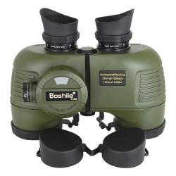 Jumelles Télémètre Militaire BOSHILE 7X50 avec Boussole Vision Nocturne HD Vert Armée