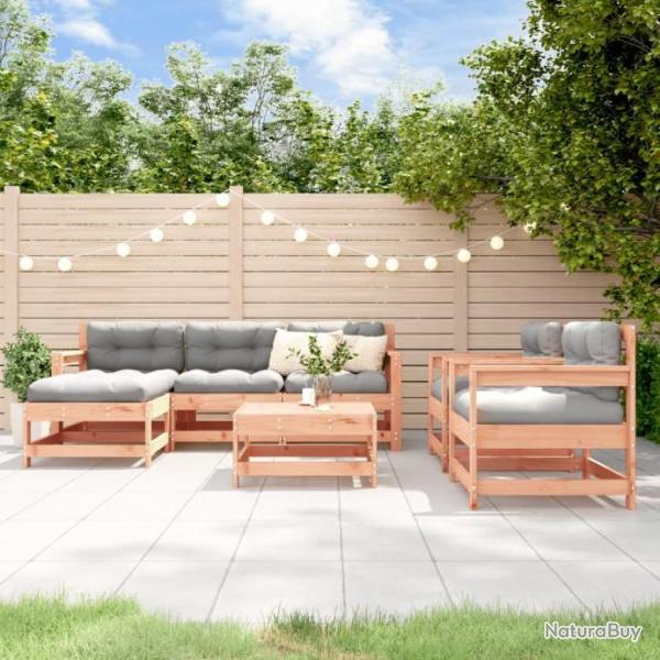 Salon de jardin 7 pcs bois massif douglas