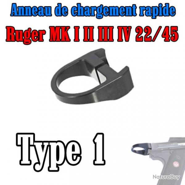 Anneau de chargement rapide pour Ruger MK I II III IV et 22/45 -  Type 1