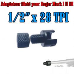 Adaptateur fileté pour canon de Ruger MK I II III 1/2"x28 TPI