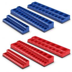 Organisateur de douilles magnétiques entraînements 1/2" 3/8" et 1/4" kit de support de douille 6 pi