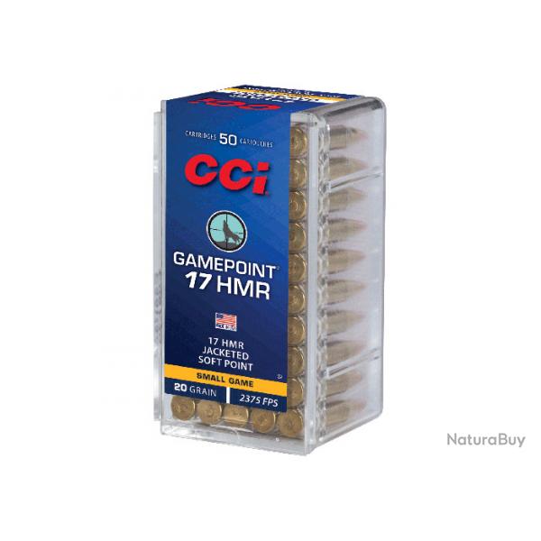 CCI C/17HMR Gamepoint 20 Grains - Boite de 50