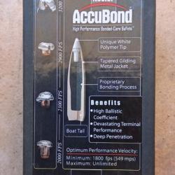 20 ogives NOSLER ACCUBOND Cal 338 (.338") 180 grains