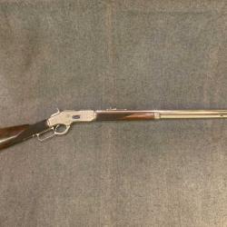 Winchester 1873 nickelée gravée, calibre 38-40