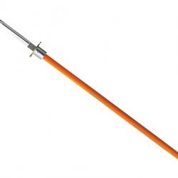 BEL1283 EPIEU DE CHASSE HOURVARI LE TRAQUEUR LAME ACIER 25CM HAMPE 120CM ORANGE NEUF