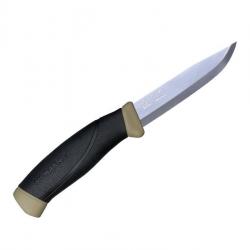 BEL1287 POIGNARD/ DAGUE MORAKNIV COMPANION 3  LAME 10.5CM MANCHE GOMME + ETUI TAN NEUF