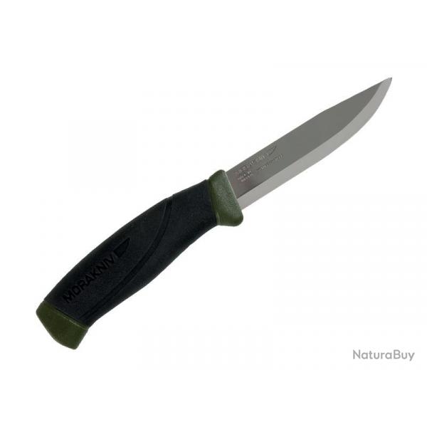 BEL1288 POIGNARD / DAGUE MORAKNIV COMPANION 3 ALAME 10.5CM MANCHE GOMME + ETUI KAKI/NOIR NEUF