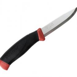 BEL1291 DAGUE / POIGNARD MORAKNIV COMPANION LAME 10.5CM MANCHE GOMME ETUI RIGIDE ROUGE NEUF