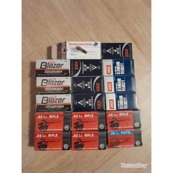 Munitions calibre 22LR