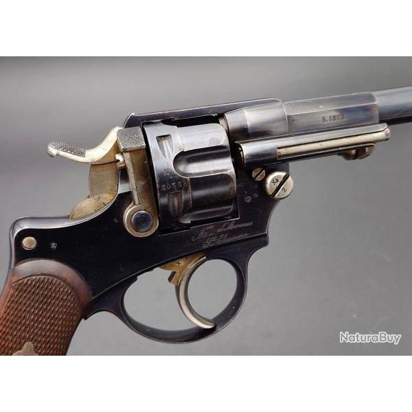 EXCEPTIONNEL REVOLVER REGLEMENTAIRE OFFICIER Chamelot Delvigne Modle MAS 1874 -1878 Calibre 11mm 73