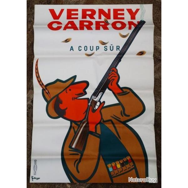 VERNEY CARRON ANCIENNE AFFICHE PUBLICITAIRE SIGNATURE BELLENGER MODELE DEPOSE Collection France Trs