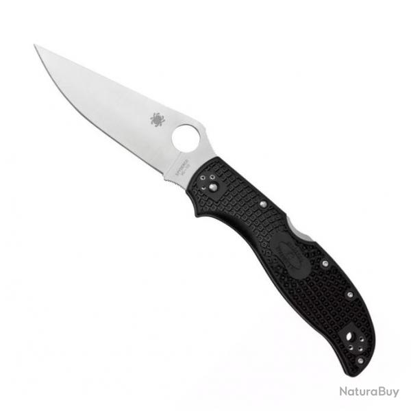 Couteau "Stretch 2 XL" VG-10 / nylon-fibre de verre noir, Tranchant plein [Spyderco]