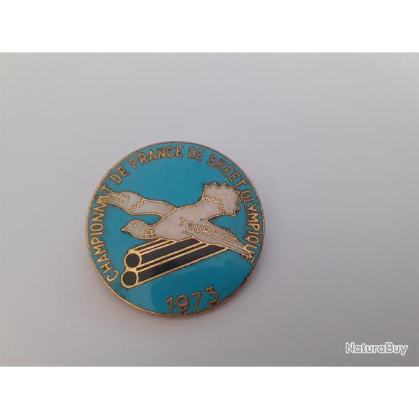 PINS de championnatde France de SKEET Olympique 1973 mail