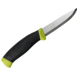 BEL1293 DAGUE / POIGNARD MORAKNIV COMPANION LAME 10,5CM MANCHE GOMME  ETUI RIGIDE VERT POMME NEUF