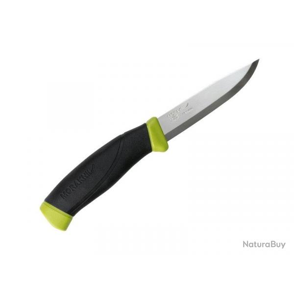 BEL1293 DAGUE / POIGNARD MORAKNIV COMPANION LAME 10,5CM MANCHE GOMME  ETUI RIGIDE VERT POMME NEUF