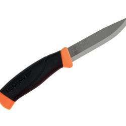 BEL1295 DAGUE MORAKNIV COMPANION LAME 10,5CM ACIER INOX MANCHE GOMME + ETUI RIGIDE ORANGE NEUF