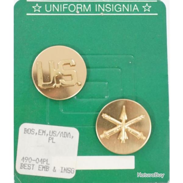 Jeu d' insignes pour uniforme de l'US Army US / Air defense Artillery (ref3)