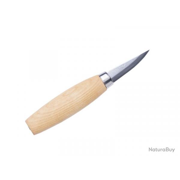 BEL1312 COUTEAU  SCULPTER MORAKNIV  120 LAME 6CM CARBONE LAMINE MANCHE BOULEAU ETUI NOIR NEUF