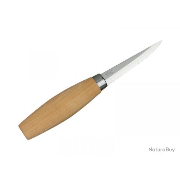 BEL1314 COUTEAU  SCULPTER MORAKNIV 106 LAME 6cm CARBONE LAMINE MANCHE BOULEAU + ETUI RIGIDE NEUF