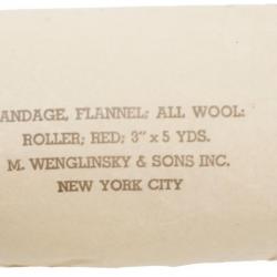 Rouleau de bandage flannel, all wood NYC - WW2