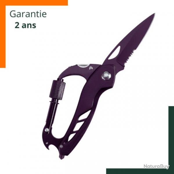 Mousqueton multifonctions 7 en 1 - Garantie 2 ans - Acier inoxydable - Livraison rapide et gratuite