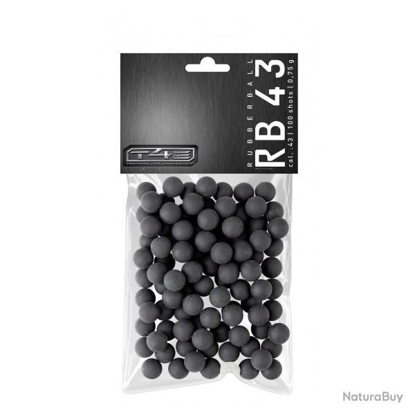 Billes de Défense Gomme Dure RB43 - Cal 43 - PACK 100
