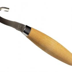 BEL1318 COUTEAU A SCULPTER MORAKNIV "162"  AVEC CROCHET 5.5CM A DOUBLE TRANCHANT MANCHE BOULEAU NEUF