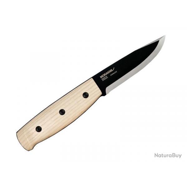 BEL1324 POIGNARD MORAKNIV WIT LAME PLEINE SOIE 10CM ACIER NOIR + ETUI NEUF