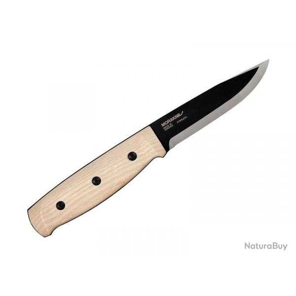 BEL1325 POIGNARD MORAKNIV LOK LAME PLEINE SOIE 11CM ACIER NOIR + ETUI NEUF