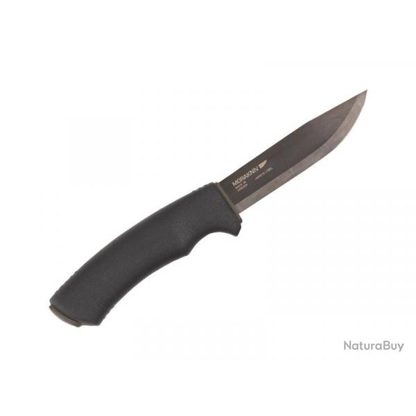 BEL1330 COUTEAU MORAKNIV BUSHCRAFT NOIR LAME 11CM CARBONE NOIR + ETUI RIGIDE NEUF