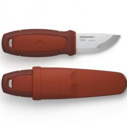 BEL1335 COUTEAU DE POCHE MORAKNIV ELDRIS LAME 6CM INOX MANCHE GOMME ROUGE + ETUI RIGIDE NEUF