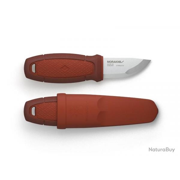 BEL1335 COUTEAU DE POCHE MORAKNIV ELDRIS LAME 6CM INOX MANCHE GOMME ROUGE + ETUI RIGIDE NEUF