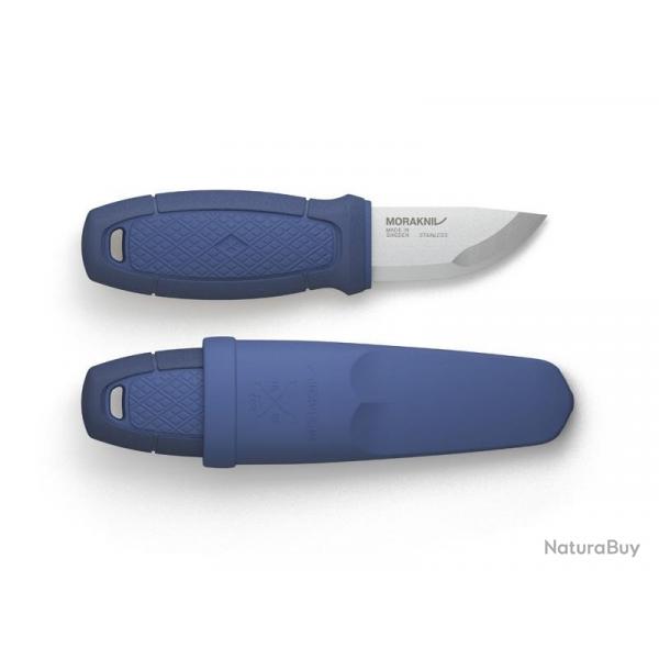 BEL1337 COUTEAU DE POCHE MORAKNIV ELDRIS LAME 6CM INOX MANCHE GOMME BLEU + ETUI RIGIDE NEUF