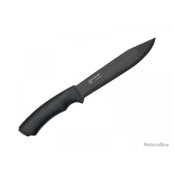 BEL1348 POIGNARD MORAKNIV PATHFINDER LAME 17CM ACIER CARBONE REVETEMENT NOIR + ETUI NYLON NEUF