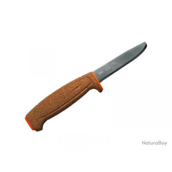 BEL1349 POIGNARD FLOTTANT MORAKNIV LIEGE ORANGE FLUO  LAME 9.5CM + ETUI RIGIDE NEUF IDEAL POUR PECHE