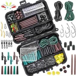 Kit Leurres de Pêche 282Pcs  Appâts pour la Pêche à la Carpe Brochet avec Boîte