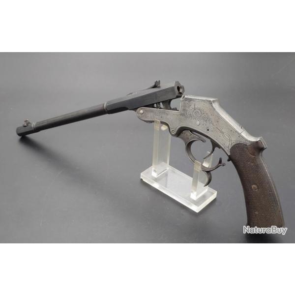 PISTOLET DE TIR 5.5MM LANGENHAN Modle 1893 calibre 22LR - Allemagne XIX Trs bon  Allemagne XIX em