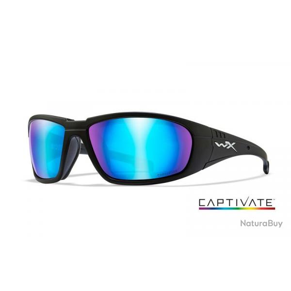 LUNETTES BOSS CAPTIVATE POLARIZED BLUE MIRROR / MATT BLACK FRAME (CCBOS09)