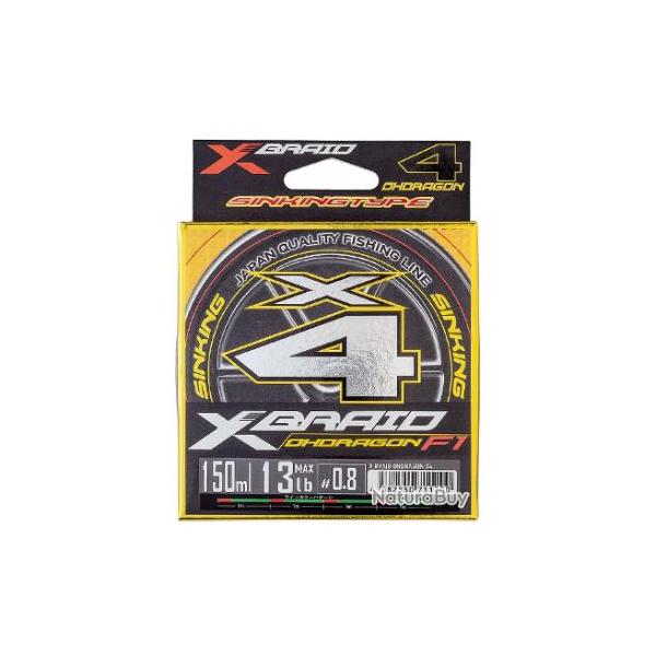 X BRAID OHDRAGON X4 150M PE 0.4 7,5 LB