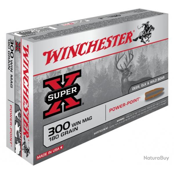 Munitions Winchester Power Point 300 WM 180gr 300 Win. Mag