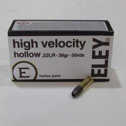 boite 500 cartouches ELEY , 22lr, High Velocity Hollow Point, 38 grains