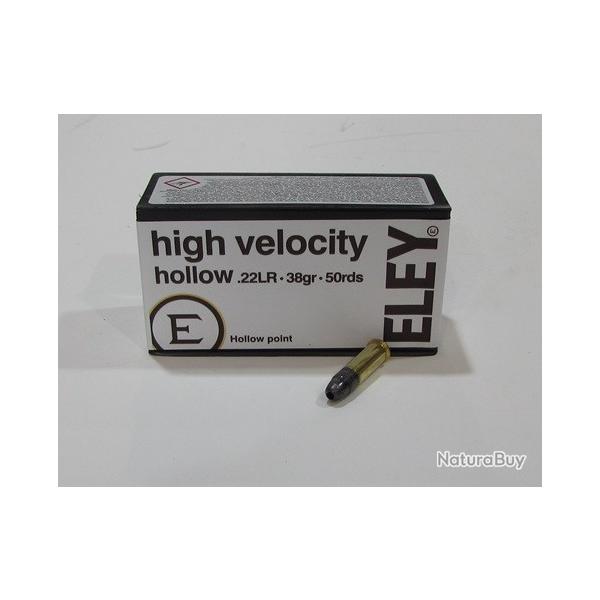 boite 500 cartouches ELEY , 22lr, High Velocity Hollow Point, 38 grains