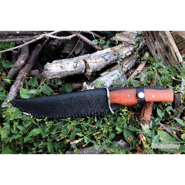 Couteau de chasse type Bowie - fabrication artisanale - acier  X50CrMoV15 - Massabandura