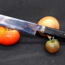 Couteau de chef artisanal - Inox - Blackwood tek et padouk