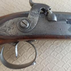 Pistolet poudre noire 1820 1830 ELG tir duel cal 15