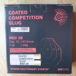 12G competition slugs red 28g 67.5mm - boite 100 pcs